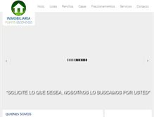 Tablet Screenshot of inmobiliariapuertoescondido.com